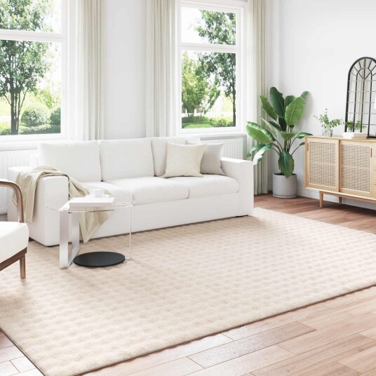 Områdetepper Rektangulær SIROLO Beige 340 x 240 cm Polyester Områdetepper Rektangulær SIROLO Beige 340 x 240 cm Polyester
