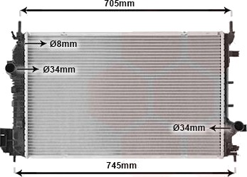 VAN WEZEL 47002070 Radiator motorkjøling
