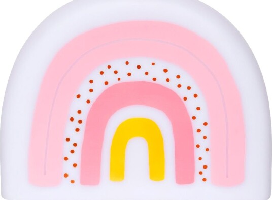 A Little Lovely Company Nattlampe   21 cm   Rainbow   Hvit/Rosa   A Little Lovely Company   OneSize   Nattlampe