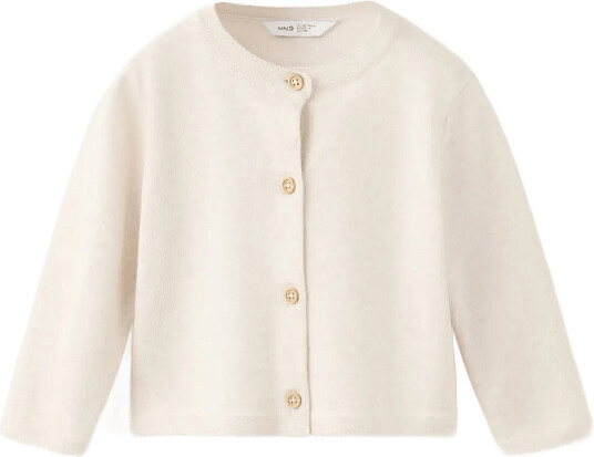 Mango Long Sleeves Knit Cardigan Beige 3 6M