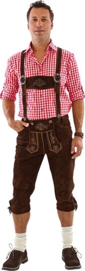 Autentisk Brun Lederhosen i 100% Kvalitetskinn