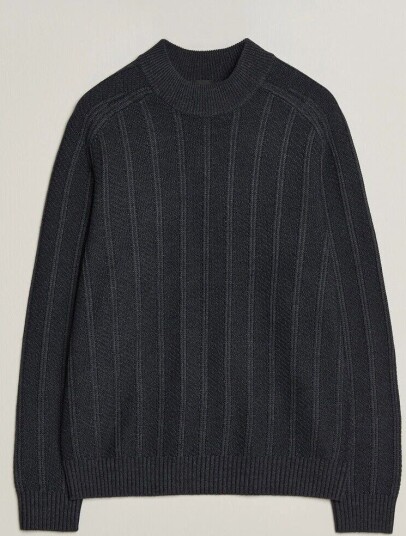 Boss ORANGE Katoolo Wool/Cotton Knitted Turtleneck Dark Blue