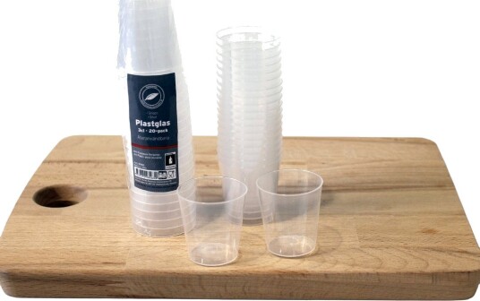 Snapsglass i plast 3 cl 20-pakning