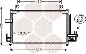 Kondensator, klimaanlegg VAN WEZEL 83005068