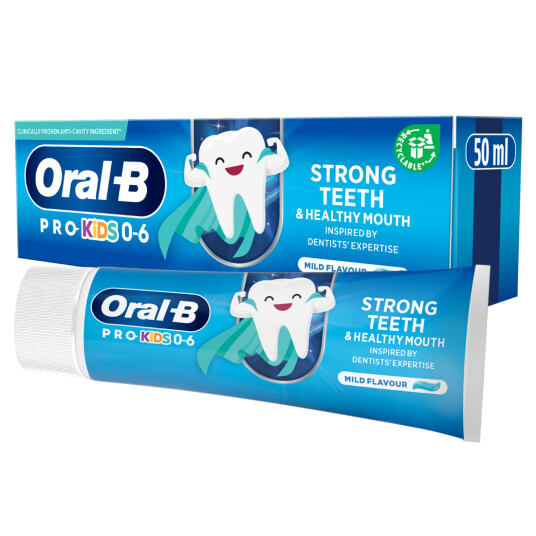 Oral B Barnetannkrem Pro Kids 0 6 år 50 ml. Oral B Barnetannkrem Pro Kids 0 6 år 50 ml.