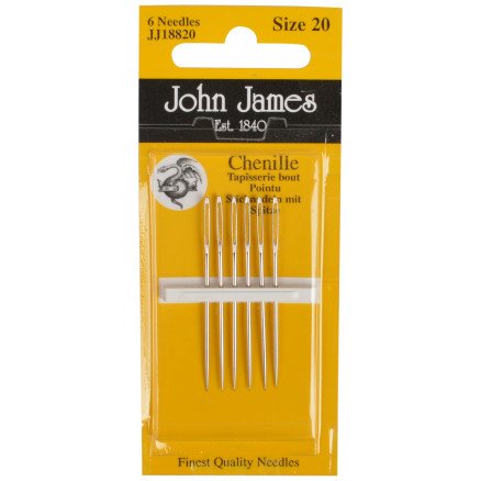 John James Stramajnåler med Spiss Str. 20   6 stk