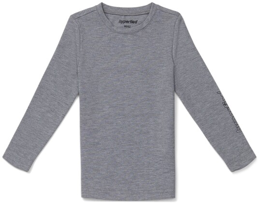 Hyperfied Jersey Logo Long Sleeve Top Grey Melange 146-152