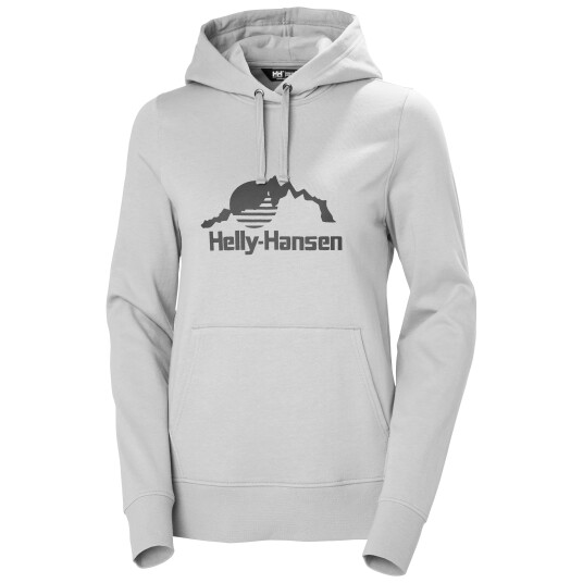 Helly Hansen Dame Nord Graphic Myk Pullover Hettegenser Grå L
