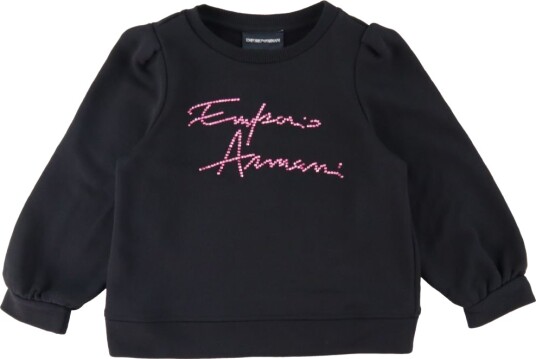 Emporio Armani Collegegenser   Svart m. Rosa/Rhinestone   Emporio Armani   6 år 116   Collegegenser
