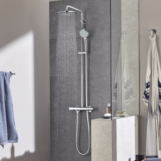 Grohe Euphoria System 210 dusjsystem Ø210 mm, med 1 stråletype, Krom