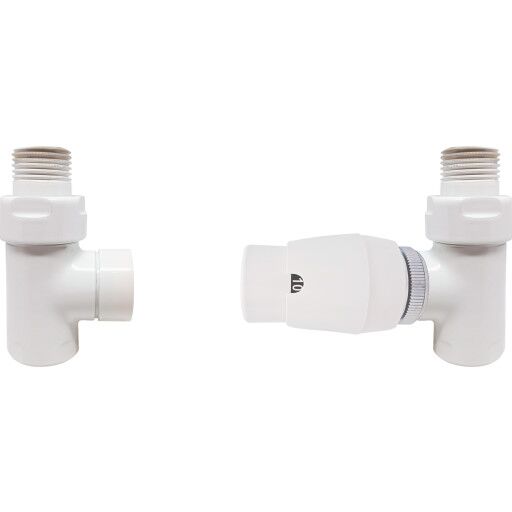 Kriss Cylinder RTL Ventilsett Med returtermostat, Hvit