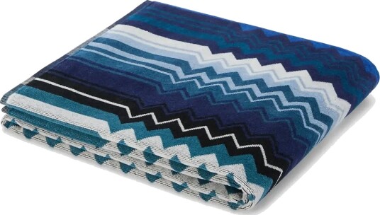 Missoni Home Giacomo Bath Sheet Blue 100X150 Missoni Home Giacomo Bath Sheet Blue 100X150
