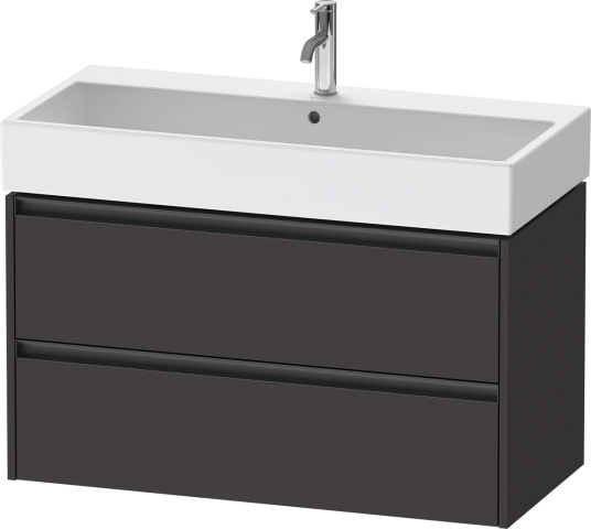 Duravit Ketho.2 Servantskap 2 Skuffer 984x460 mm Grafitt Matt
