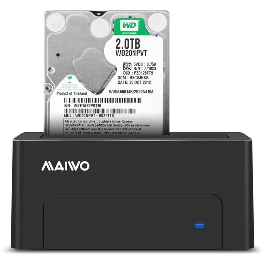 Maiwo K308C USB-C Docking Station for HDD/SSD med 10Gbps svart Maiwo K308C USB-C Docking Station for HDD/SSD med 10Gbps svart