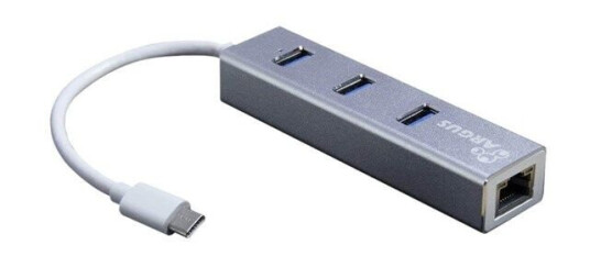 Inter-Tech Argus IT-410-S USB-hub - 3 porter - Sølv