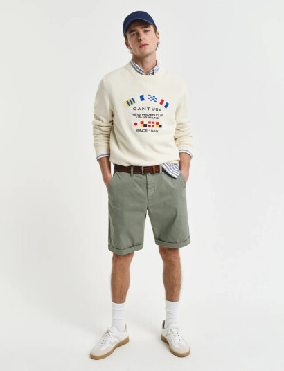 GANT Reg Sunfaded Chino Shorts Khaki green 42