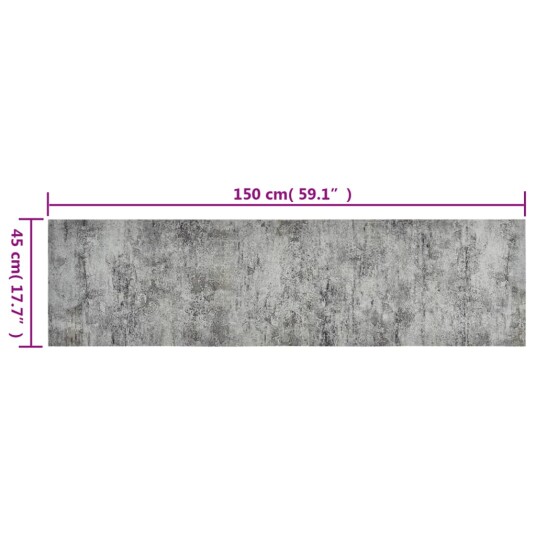 vidaXL Kjøkkenteppe vaskbar Beton 45x150 cm fløyel vidaXL Kjøkkenteppe vaskbar Beton 45x150 cm fløyel