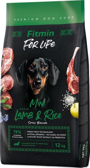Fitmin Tørrfôr Dog For Life Mini Og Ris Lammekjøtt 2 X 12 kg Fitmin Tørrfôr Dog For Life Mini Og Ris Lammekjøtt 2 X 12 kg