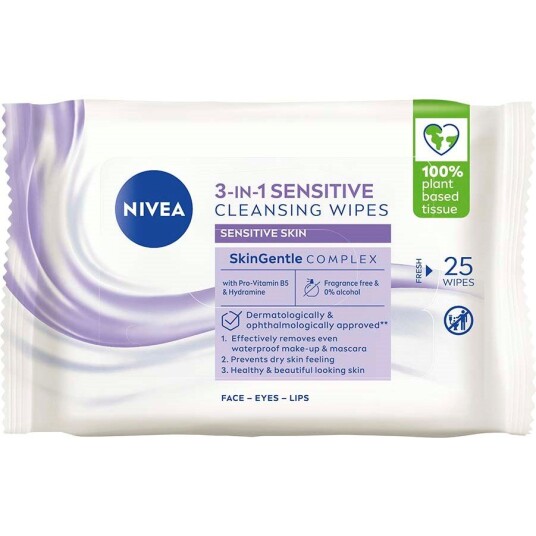 Nivea Sensitive Face Cleansing Wipes 25 stk Nivea Sensitive Face Cleansing Wipes 25 stk