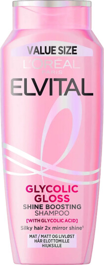 L'Oréal Paris Elvital Glycolic Gloss Sjampo 500 ml - Glans og Silke til Matt Hår