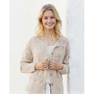 �Birch Woods Jacket by DROPS Design Jakke Strikkeoppskrift str. S  Small