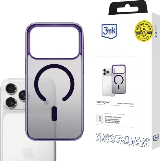 3mk Frosty MagCase Deksel for iPhone 17 Pro   Lilla