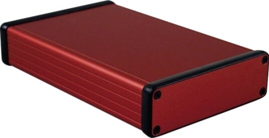 Hammond Electronics 1455L1601RD 160 × 103 × 30,5 mm Aluminium Rød Kabinett