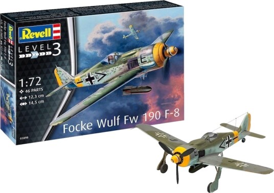 Revell Focke Wulf Fw190 F-8 1:72 Modellfly Byggesett