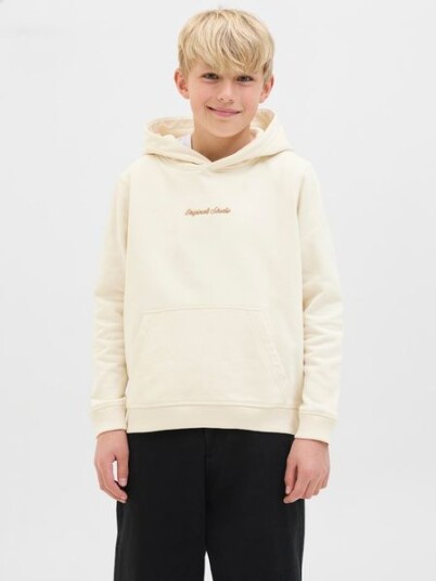 Jack & Jones Junior Antique White Jornorrebro Emb Sweat Hette Noos Jnr 152