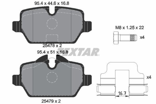 Bremseklosser TEXTAR 2547801