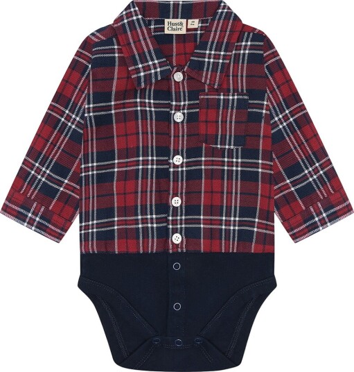 Hust and Claire Body I/e - HCBertil - Joy - Mer Navy - Hust and Claire - 68 - Langermet Body Hvit Marineblå Rød Svart - 62
