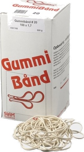 Gummibånd 160 X 5 Mm Hvide 500 G Gummibånd 160 X 5 Mm Hvide 500 G