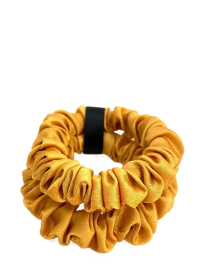 Pipol"s Bazaar Delize De Luxe Scrunchie Mustard 2 Pcs Yellow ONE SIZE