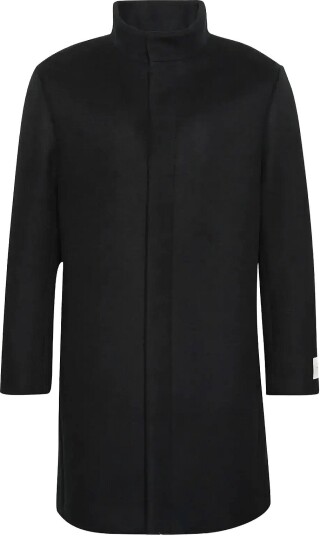 Calvin Klein Ls Wool Blend Car Coat BLACK RG/46 x 32