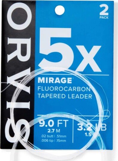Orvis Mirage Leaders 9" 2 pakning
