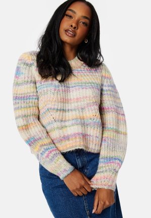 ONLY Carma L/S Pullover Knt Pumice Stone Det: W XS