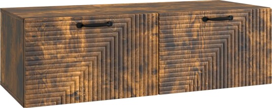  Vegghengt TV skap Røkt Eik 98 x 41 x 30 cm Konstruert tre