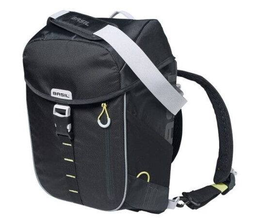 Basil Miles, Bakre, Sykkelveske, Polyester, Svart, 17 L, 5 Kg