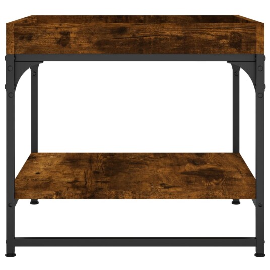 vidaXL Salongbord røkt eik 49,5x49,5x45 cm konstruert tre