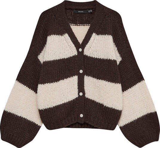 Vero Moda Kardigan Vmmaybe Ls V Neck Button Cardigan N Brun