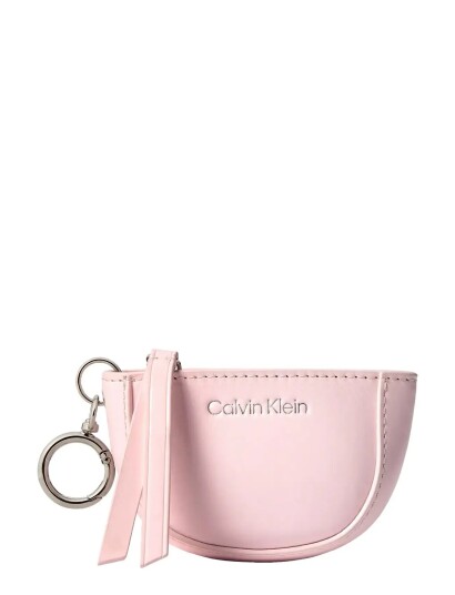 Calvin Klein Ck Embossed Mini Pouch Bag Charm   Pink   ONE SIZE