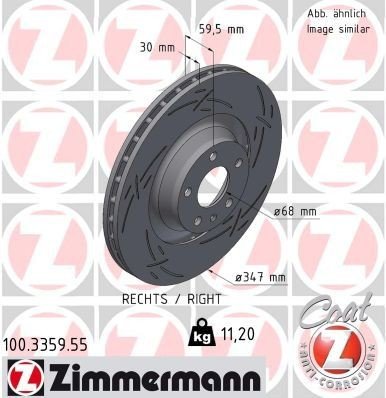 Bremseskive ZIMMERMANN 100.3359.55