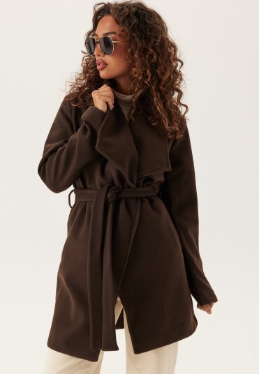 Vicooley Collar Belt Coat Vicooley Collar Belt Coat