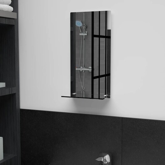 vidaXL Veggspeil med hylle 20x40 cm herdet glass vidaXL Veggspeil med hylle 20x40 cm herdet glass
