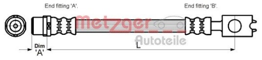 Bremseslange METZGER 4110262