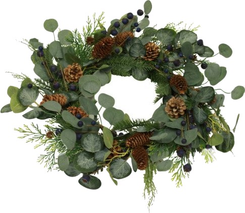 Nordic Winter julekrans m/blåbær