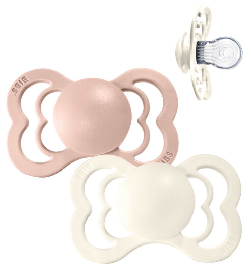 Bibs 2 Pack Supreme Silikon Smokker Ivory/blush