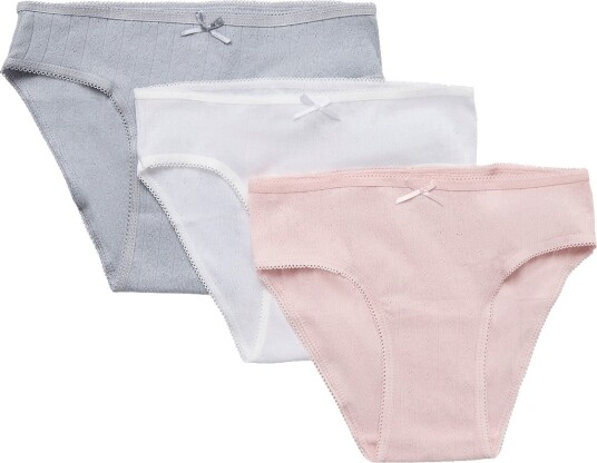 Mango 3 Pack Cotton Panties NATURAL WHITE 128