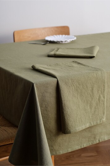 Jotex Serviett Linmiks 2pakke Olivengrønn LINUS 21626530693