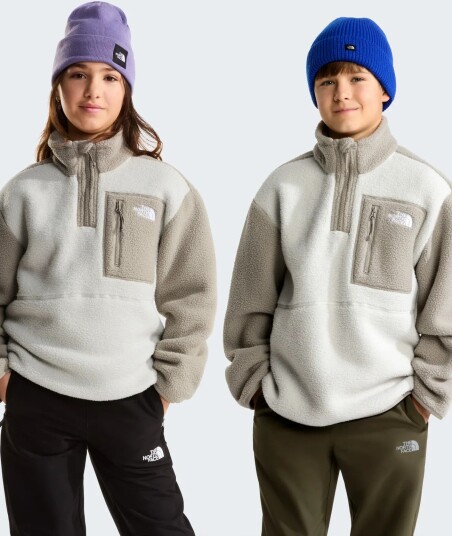 The North Face Teen Yumiori 1/4 Zip Jacket   Cream   M